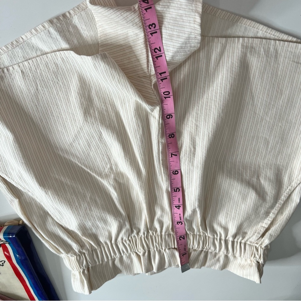 Urban Renewal Recycled Paperbag Seersucker Neutral High Waist Shorts XS - Picture 9 of 11